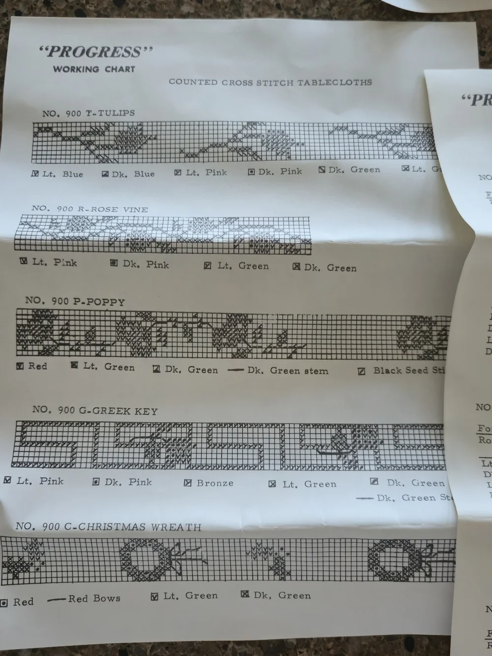 Vintage Progress Creation Cross Stitch Tablecloth Blank Kit 60x104